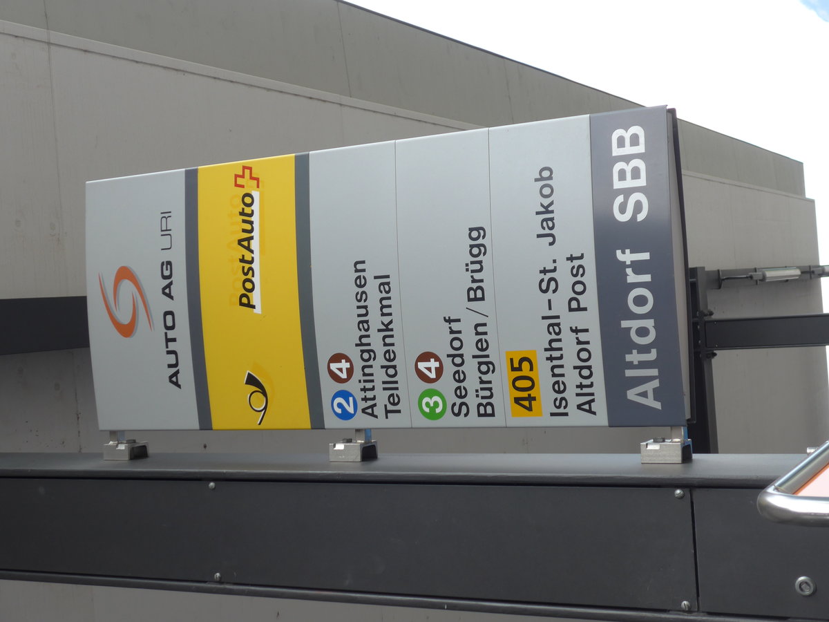 (180'691) - AAGU/PostAuto-Haltestelle - Altdorf, SBB - am 24. Mai 2017