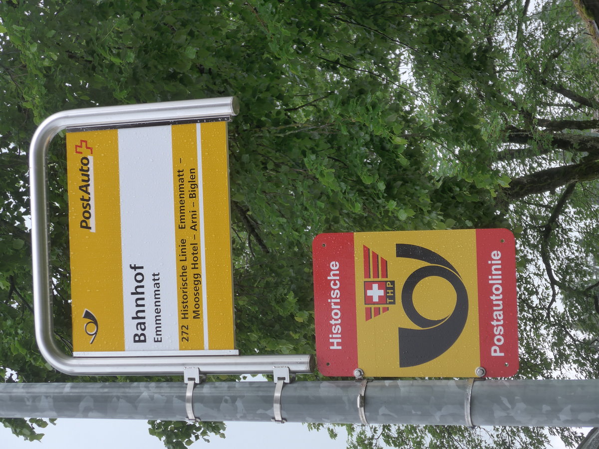 (180'919) - PostAuto-Haltestelle - Emmenmatt, Bahnhof - am 4. Juni 2017