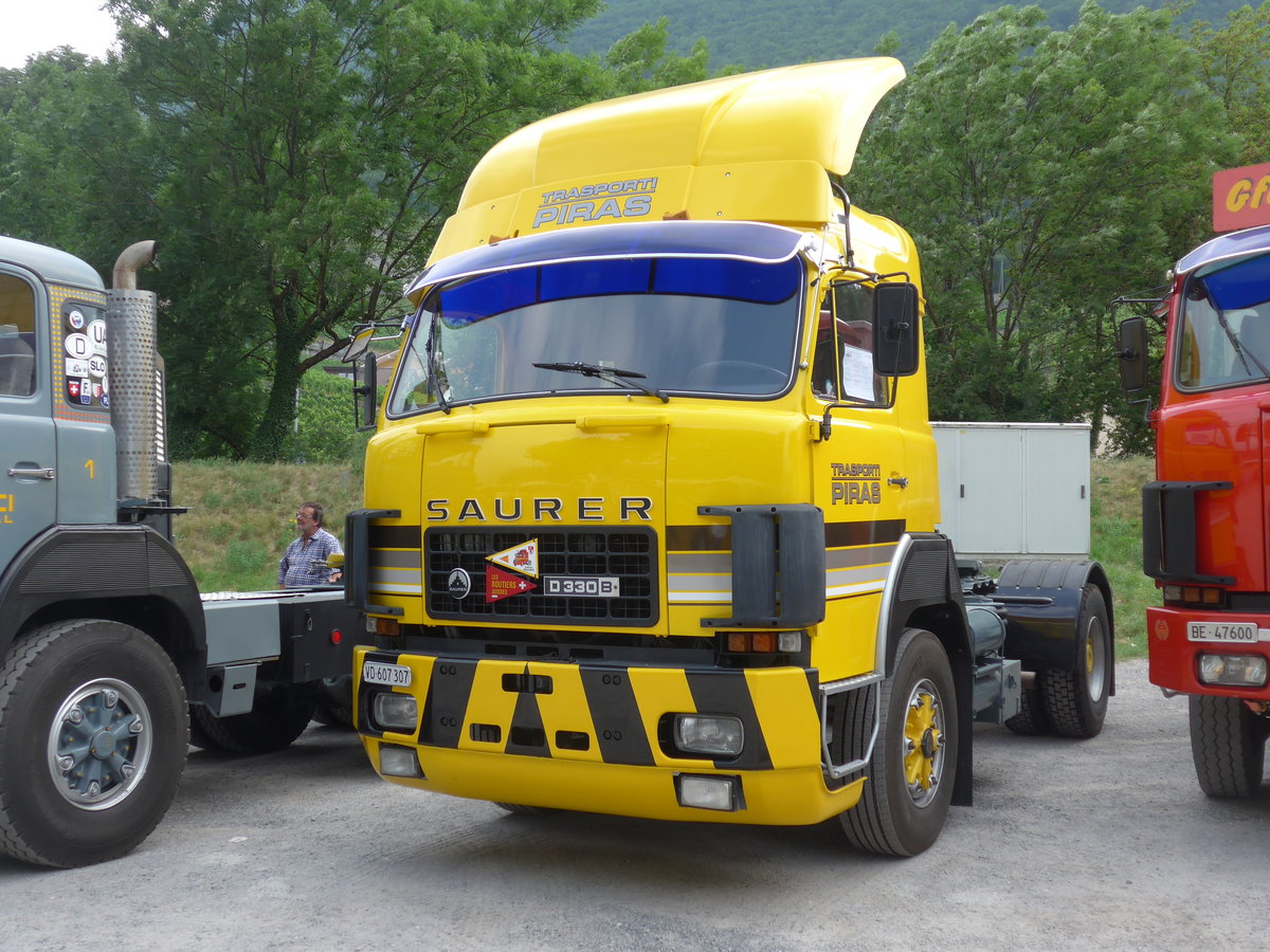 (181'283) - Transporti Piras - VD 607'307 - Saurer am 24. Juni 2017 in Aigle, Saurertreffen