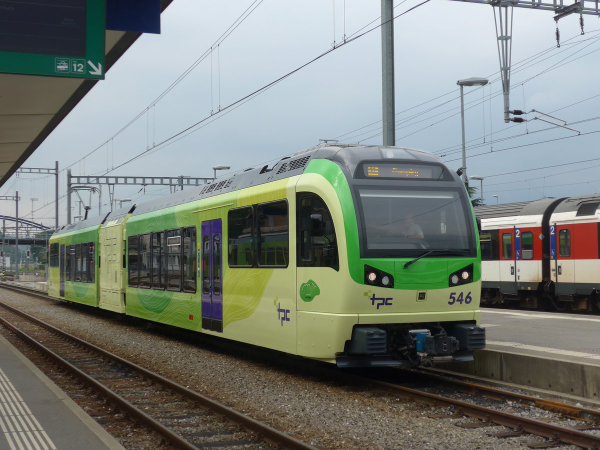 (181'318) - TPC-Pendelzug - Nr. 546 - am 24. Juni 2017 im Bahnhof Aigle