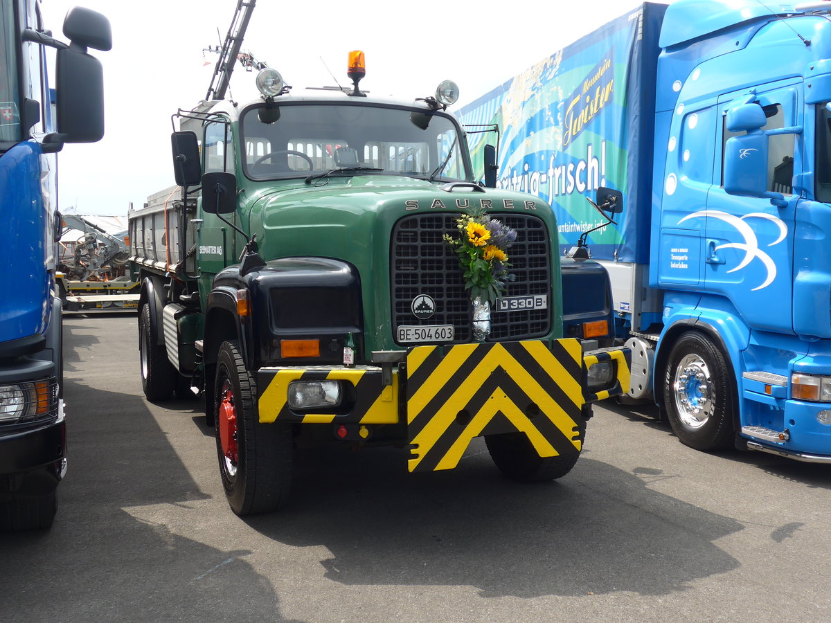 (181'374) - Seematter, Unterseen - BE 504'603 - Saurer am 24. Juni 2017 in Interlaken, Flugplatz