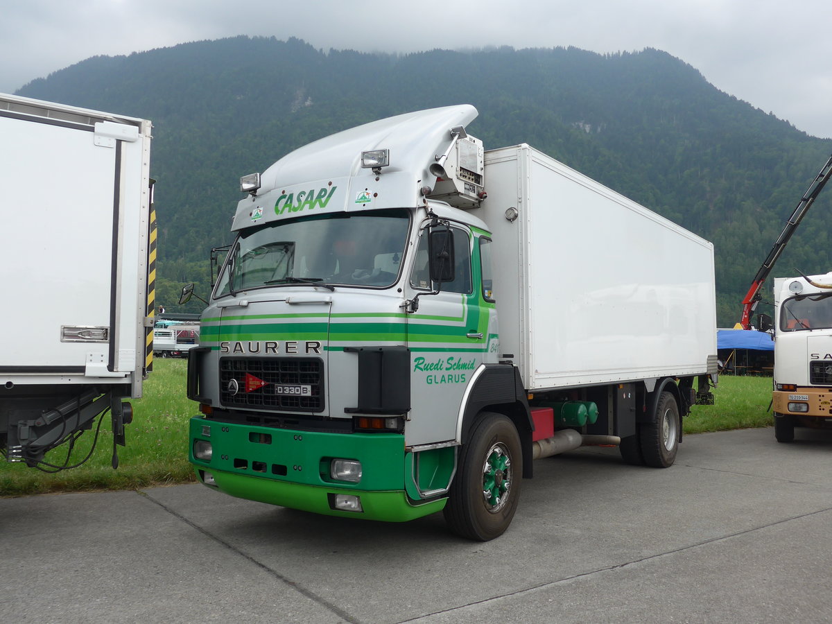 (181'392) - Schmid, Glarus - Nr. 841 - Saurer am 24. Juni 2017 in Interlaken, Flugplatz