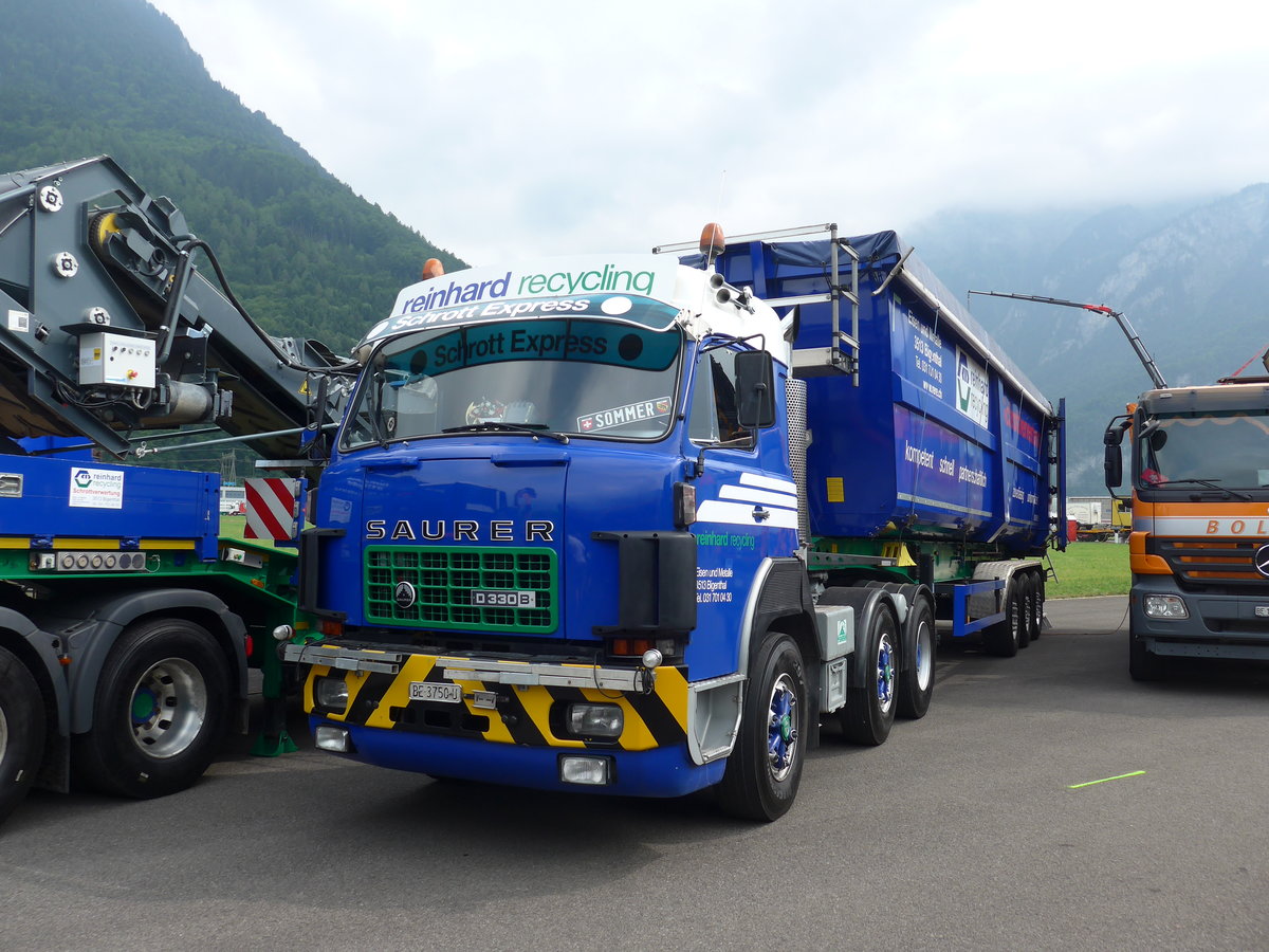 (181'427) - Reinhard, Bigenthal - BE 3750 U - Saurer am 24. Juni 2017 in Interlaken, Flugplatz