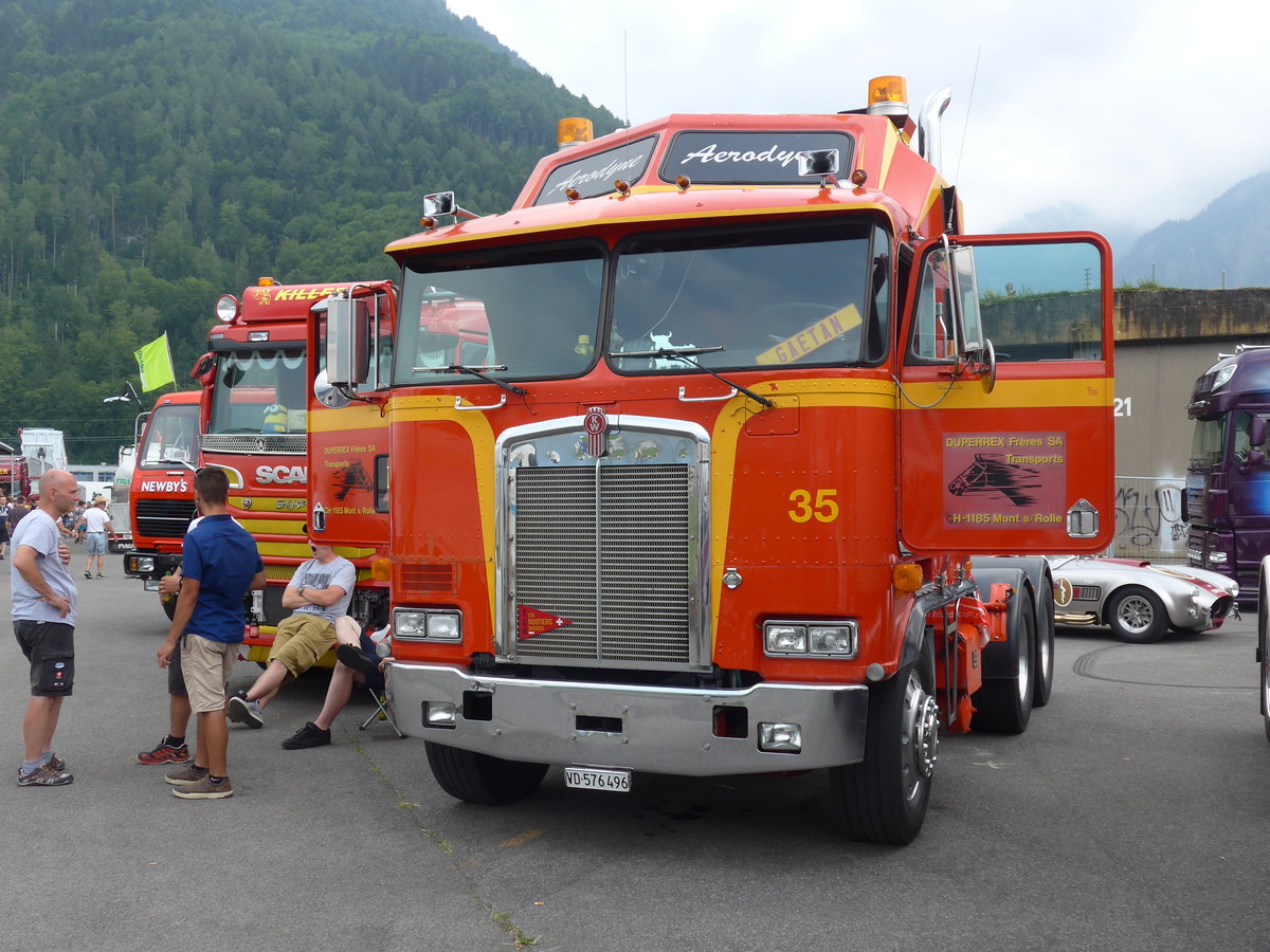 (181'431) - Duperrex, Mont-sur-Rolle - Nr. 35/VD 576'496 - Kenworth am 24. Juni 2017 in Interlaken, Flugplatz