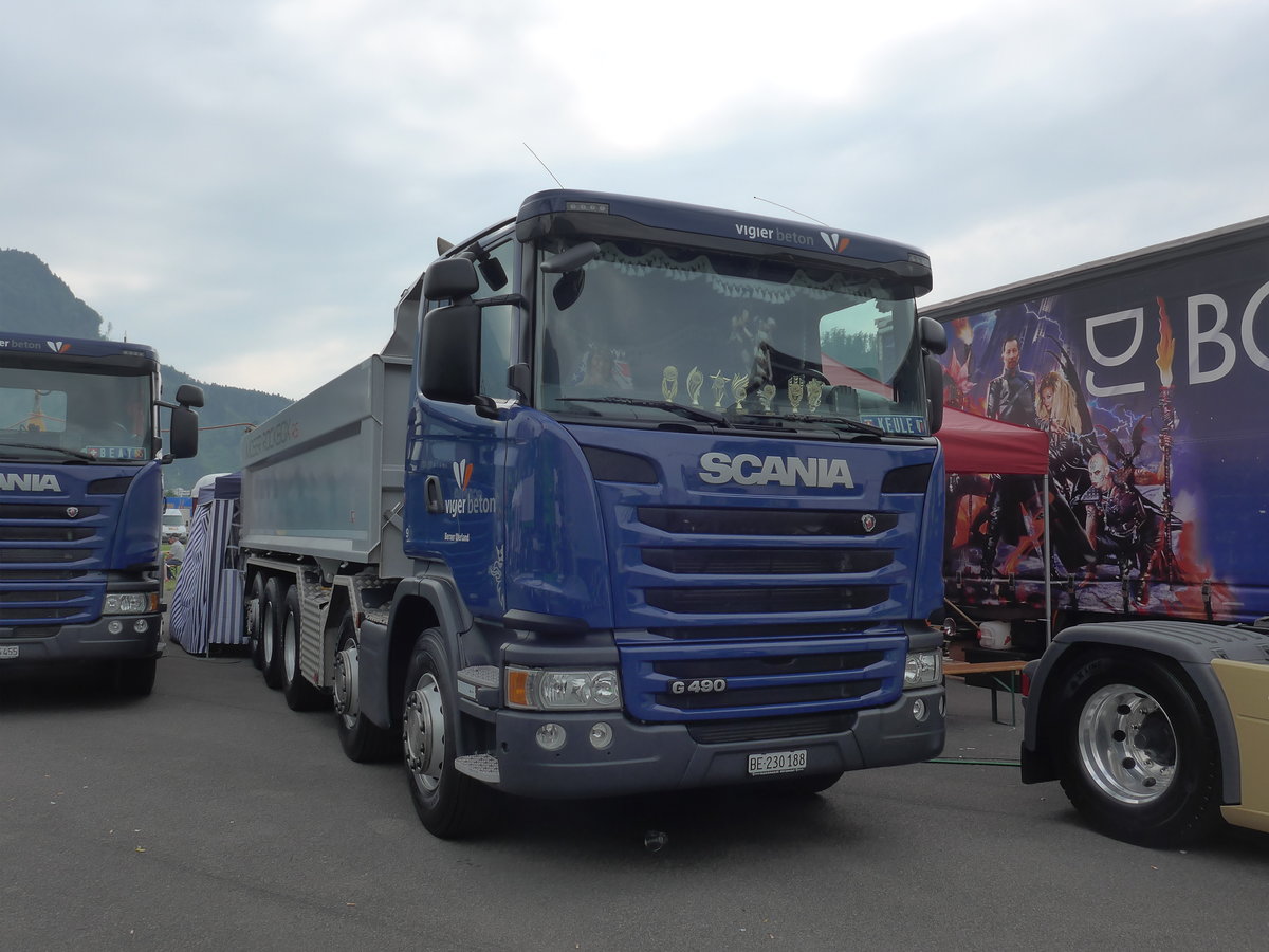(181'463) - Vigier, Wimmis - Nr. 9/BE 230'188 - Scania am 24. Juni 2017 in Interlaken, Flugplatz
