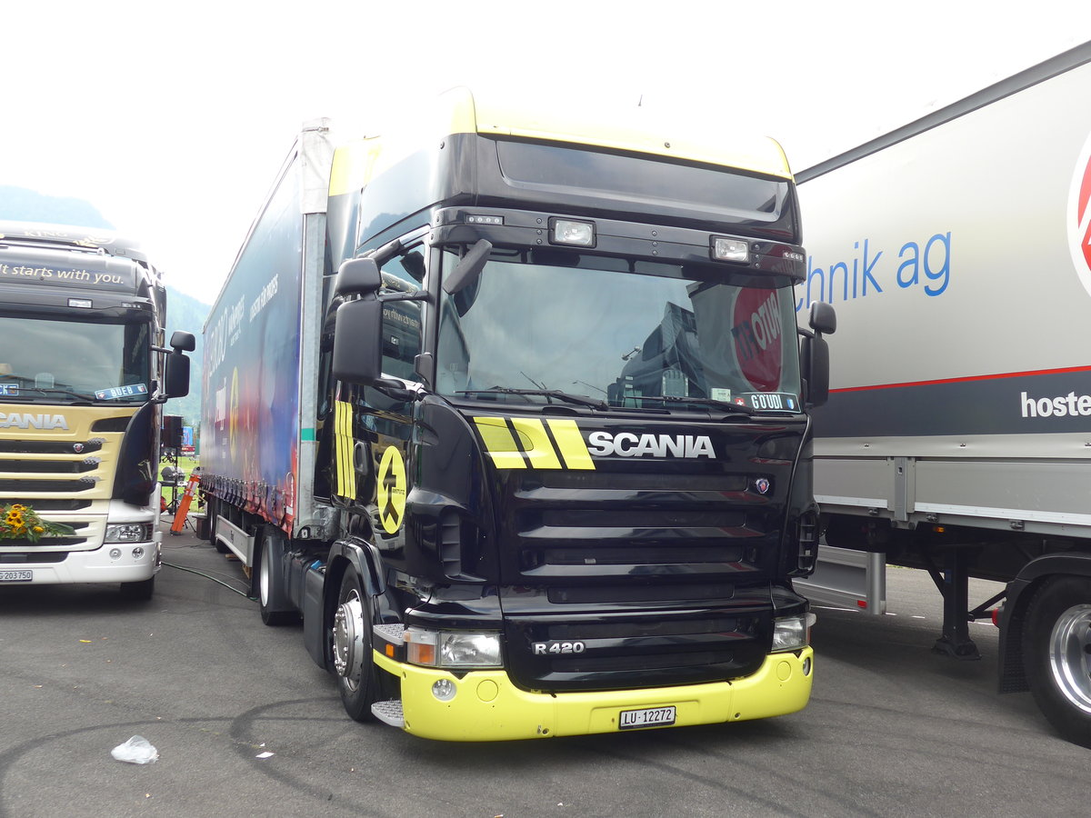 (181'465) - Amstutz, Eschenbach - LU 12'272 - Scania am 24. Juni 2017 in Interlaken, Flugplatz