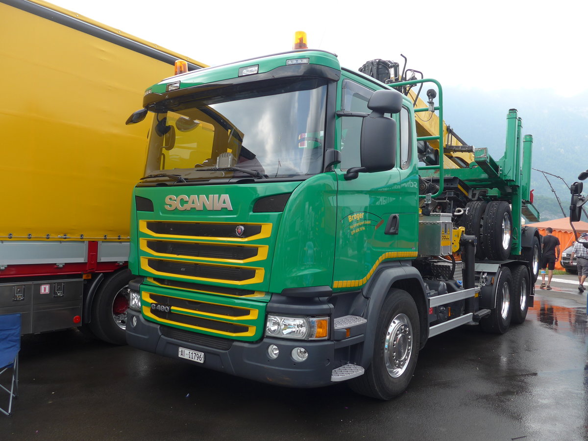 (181'483) - Broger, Gonten - AI 11'796 - Scania am 24. Juni 2017 in Interlaken, Flugplatz