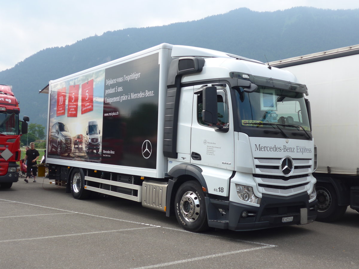 (181'501) - Mercedes-Benz, Wetzikon - Nr. 63.18/BE 621'614 - Mercedes am 24. Juni 2017 in Interlaken, Flugplatz