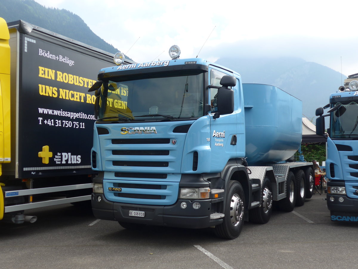 (181'502) - Aerni, Aarberg - Nr. 18/BE 108'818 - Scania am 24. Juni 2017 in Interlaken, Flugplatz