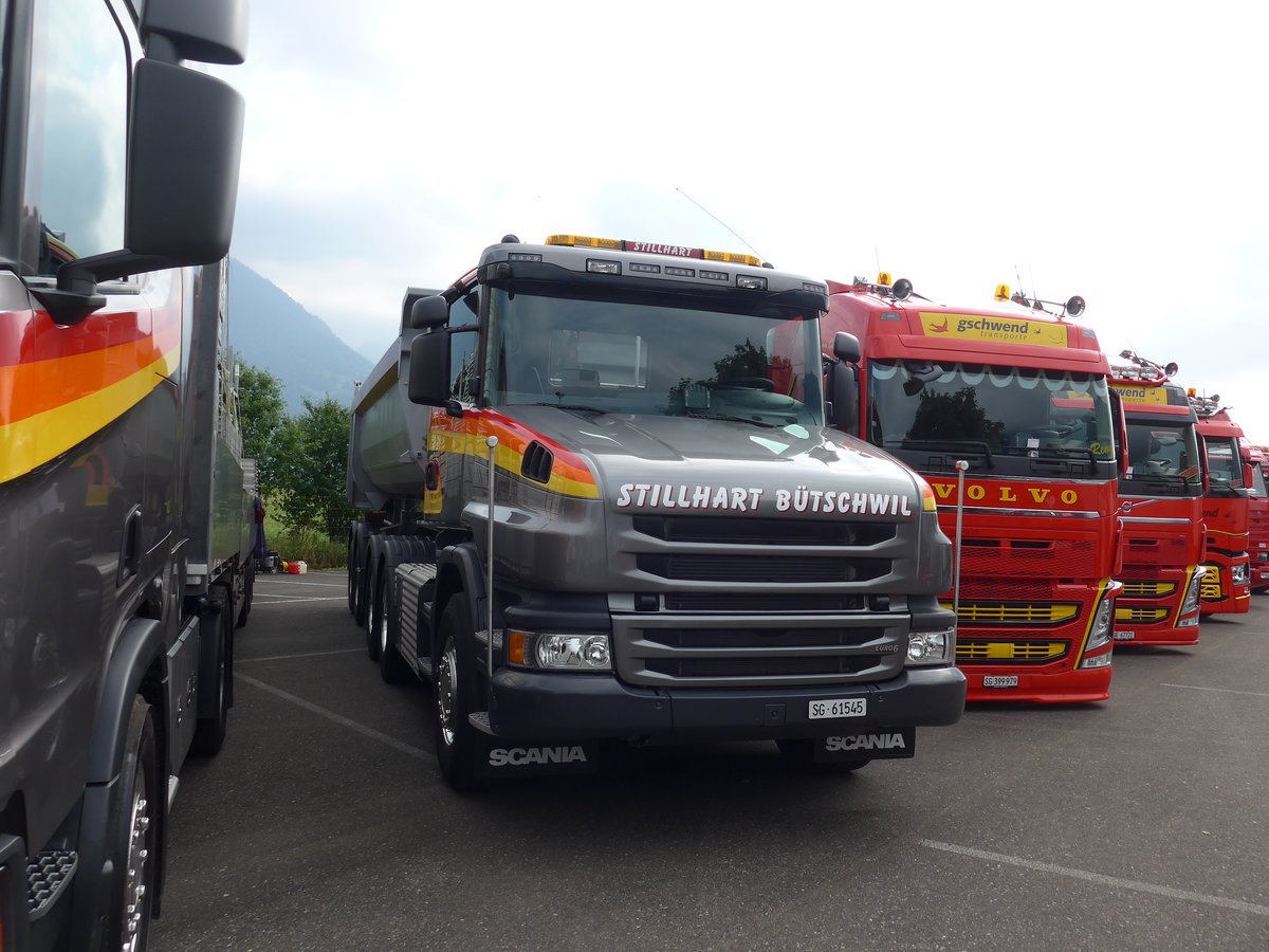 (181'505) - Stillhart, B�tschwil - SG 61'545 - Scania am 24. juni 2017 in Interlaken, Flugplatz