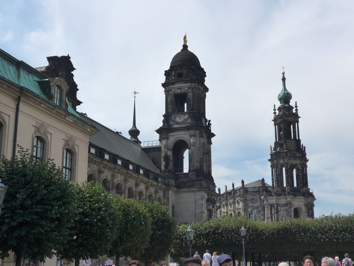 (182'913) - Auf der Br�hlschen Terrasse am 8. August 2017 in Dresden