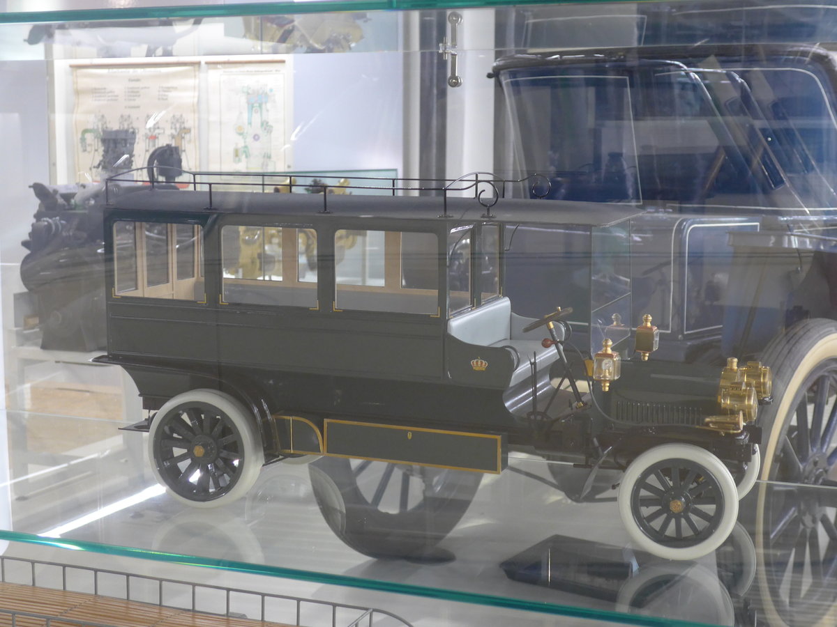 (182'956) - Jagdomnibus von 1906 (Model) am 8. August 2017 in Dresden, Verkehrsmuseum