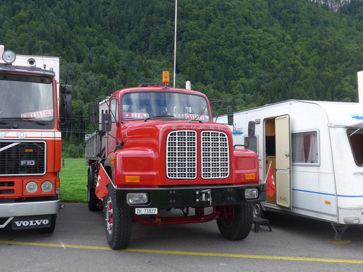 (183'551) - Saurer - ZH 73'827 - am 19. August 2017 in Unterbach, Rollfeld