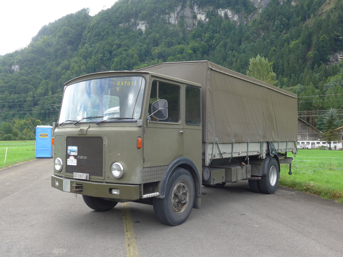 (183'575) - FBW - AG 9380 U - am 19. August 2017 in Unterbach, Rollfeld
