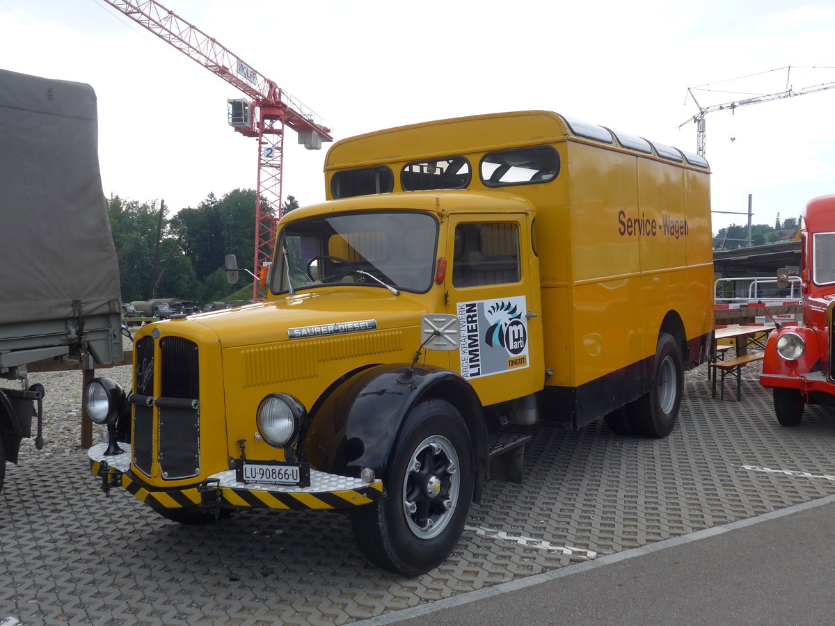 (184'406) - ARGE Limmern, Glarus - LU 90'866 U - Saurer am 26. August 2017 in Oberkirch, CAMPUS Sursee