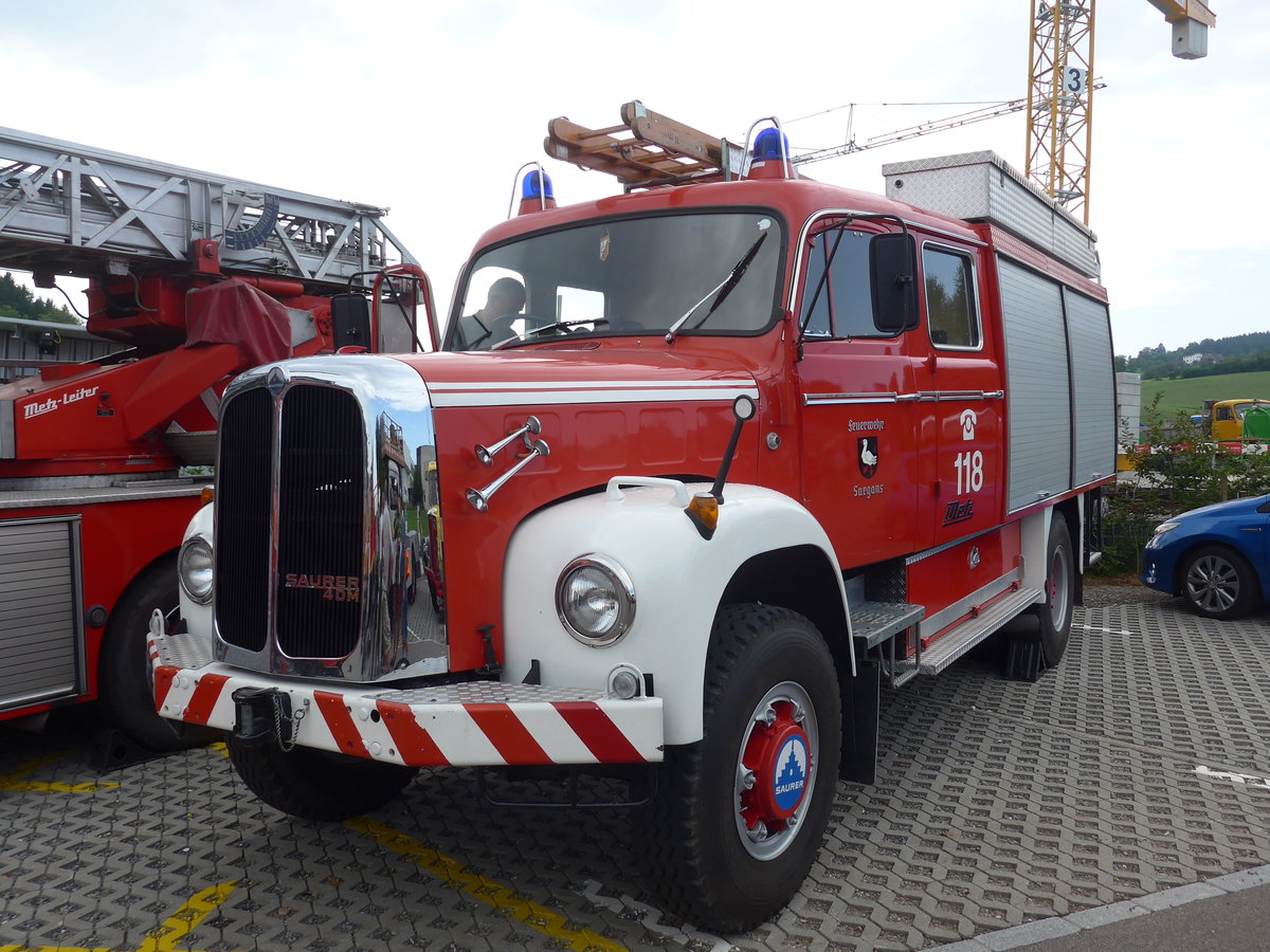 (184'410) - Feuerwehr, Sargans - SG 888 - Saurer am 26. August 2017 in Oberkirch, CAMPUS Sursee