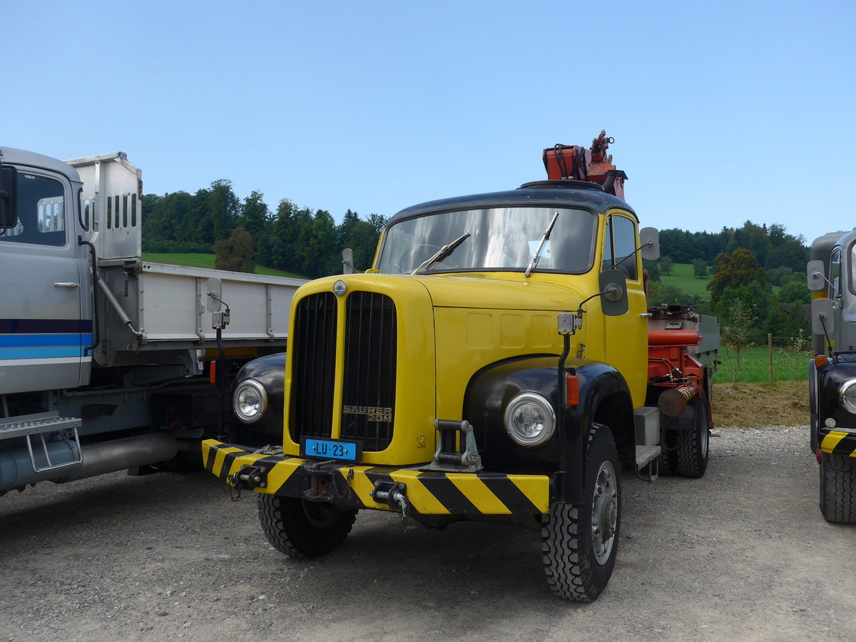(184'420) - Saurer - LU 23 - am 26. August 2017 in Oberkirch, CAMPUS Sursee