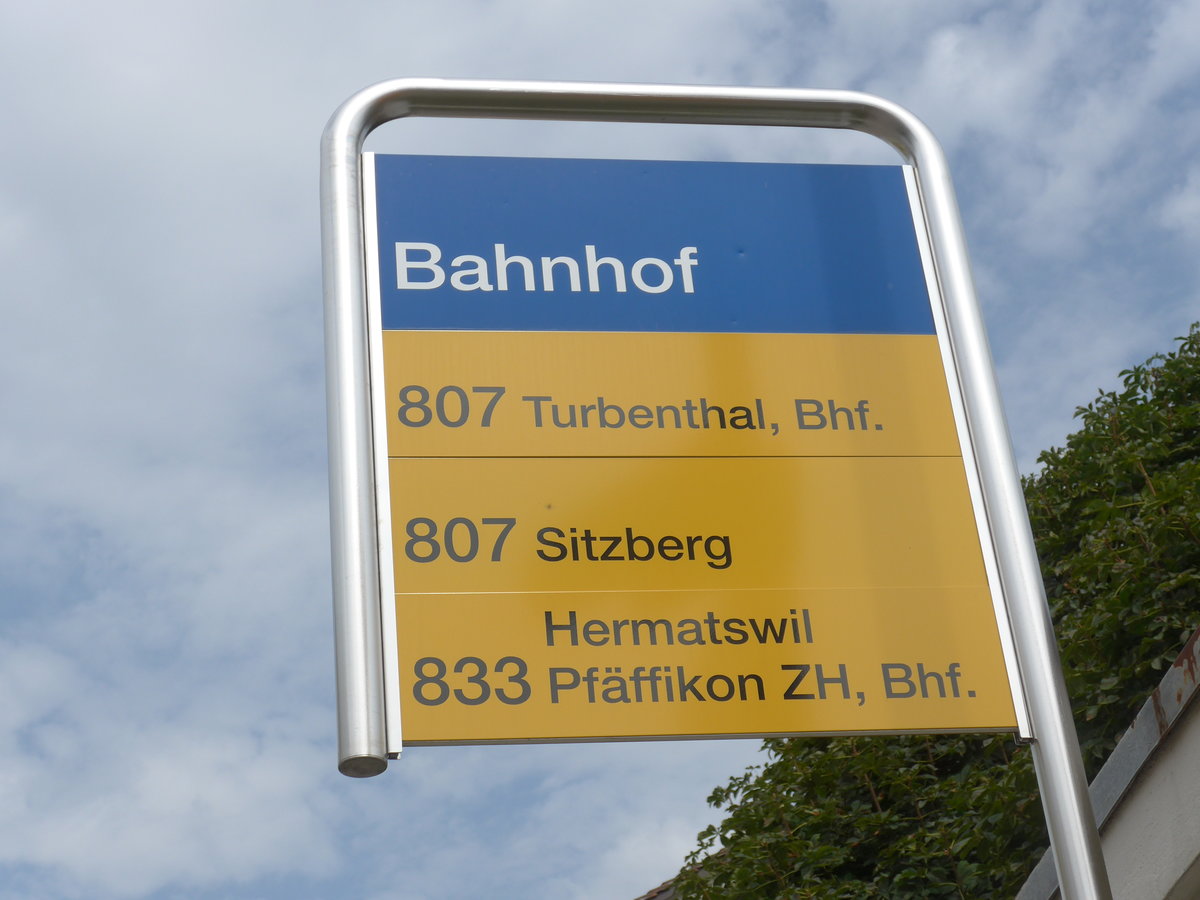 (184'530) - PostAuto-Haltestelle - Wila, Bahnhof - am 27. August 2017