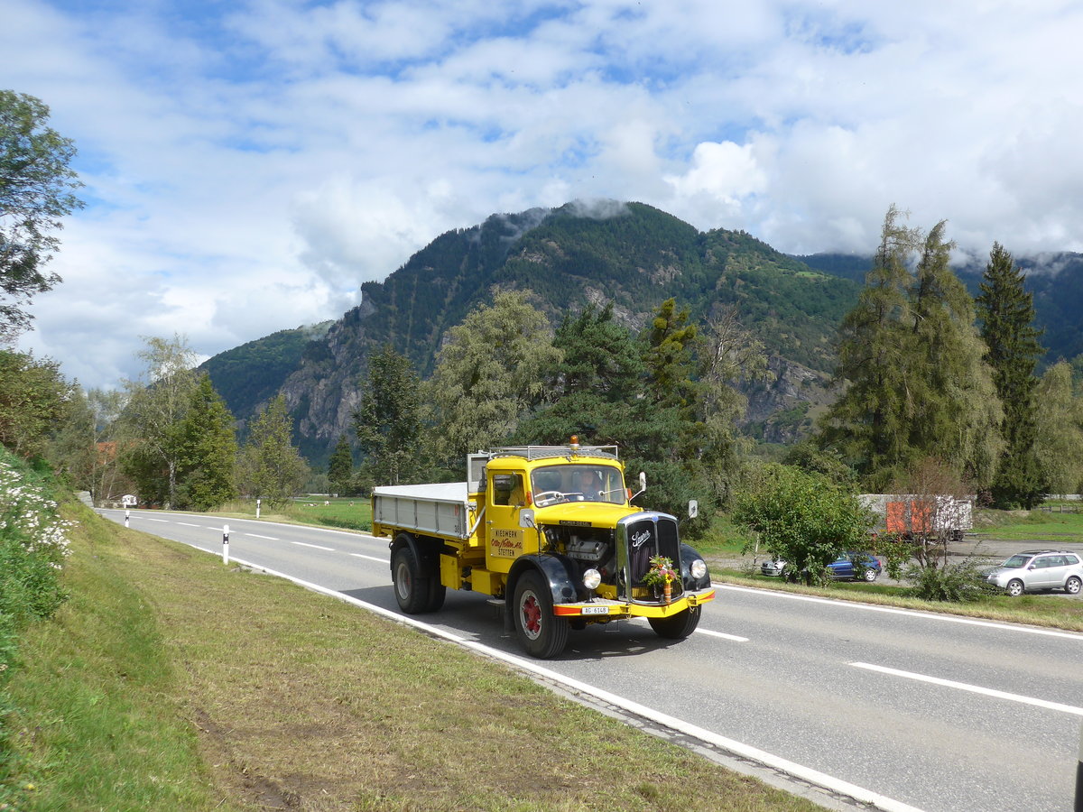 (184'827) - Notter, Stetten - Nr. 38/AG 6148 - Saurer am 16. September 2017 in Cazis, B�ndner Arena