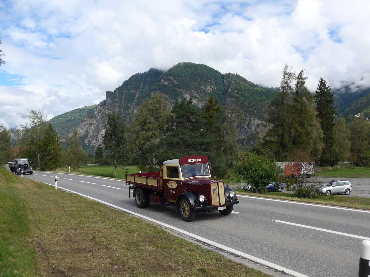 (184'862) - Mazzoleni, Chur - GR 1931 - Saurer am 16. September 2017 in Cazis, B�ndner Arena