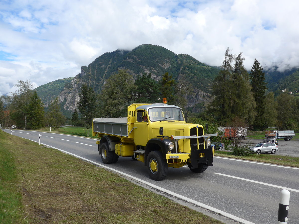 (184'870) - Saurer - SG 9152 - am 16. September 2017 in Cazis, B�ndner Arena