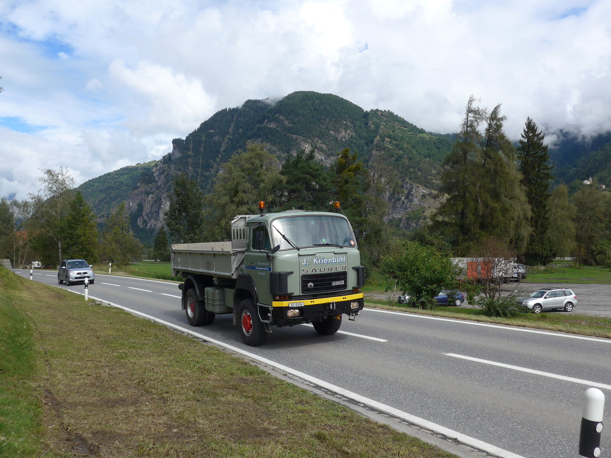 (184'891) - Krienb�hl, Sattel - SZ 5314 - Saurer am 16. September 2017 in Cazis, B�ndner Arena