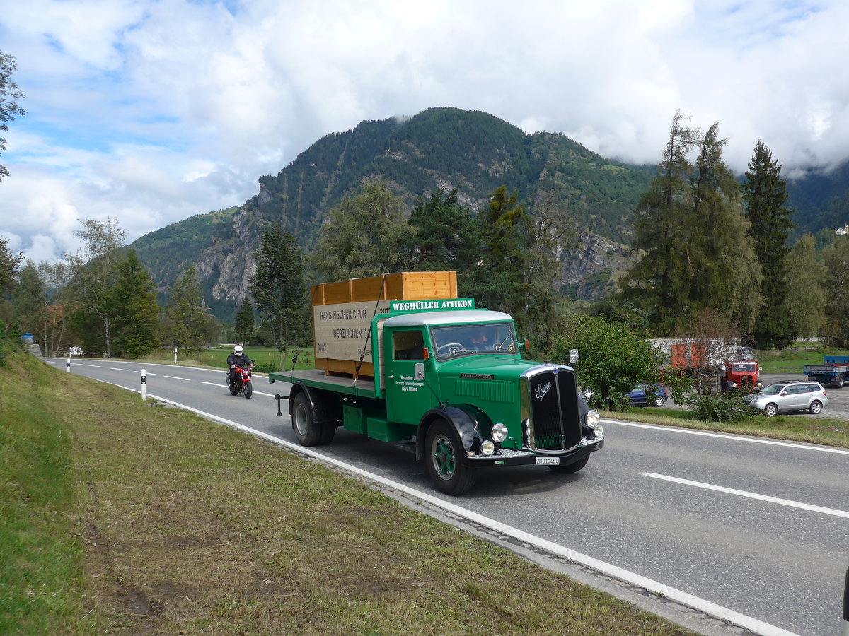 (184'904) - Wegm�ller, Attikon - ZH 31'046 U - Saurer am 16. September 2017 in Cazis, B�ndner Arena
