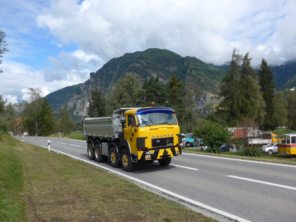 (184'919) - Trachsel - Nr. 7/GL 8470 - Saurer am 16. September 2017 in Cazis, B�ndner Arena