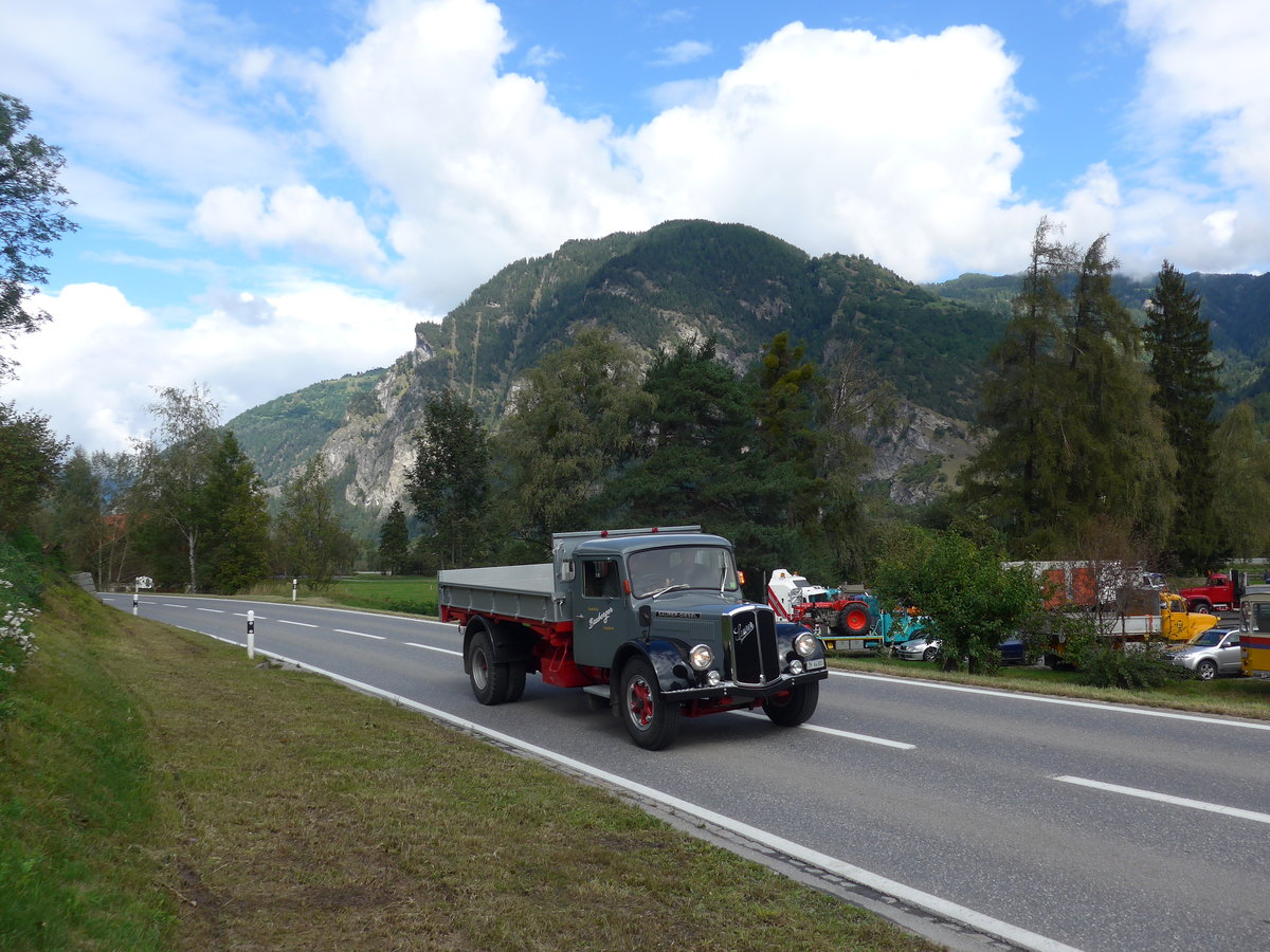 (184'941) - Bauberger, Luzern - ZH 64'383 - Saurer am 16. September 2017 in Cazis, B�ndner Arena