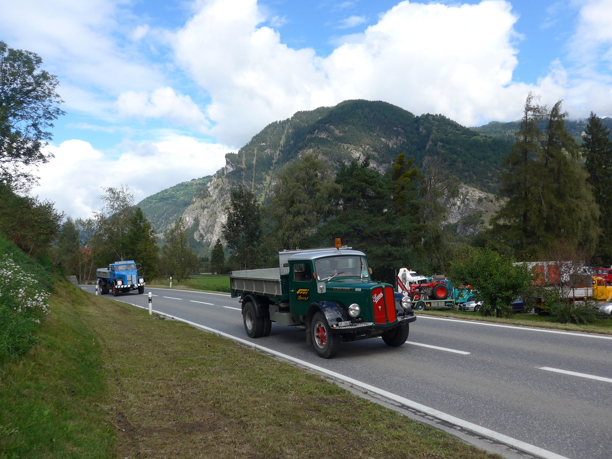 (184'942) - Frei, Davos - GR 744 U - Saurer am 16. September 2017 in Cazis, B�ndner Arena