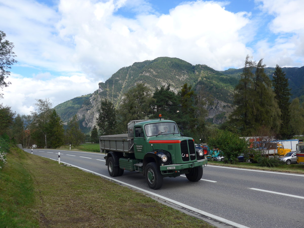 (184'951) - Baumgartner, Glarus - GL 1102 - Saurer am 16. September 2017 in Cazis, B�ndner Arena