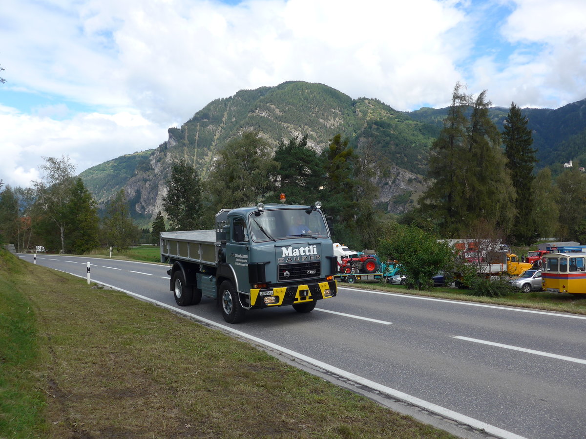 (184'953) - Mattli, Wassen - UR 9858 U - Saurer am 16. September 2017 in Cazis, B�ndner Arena