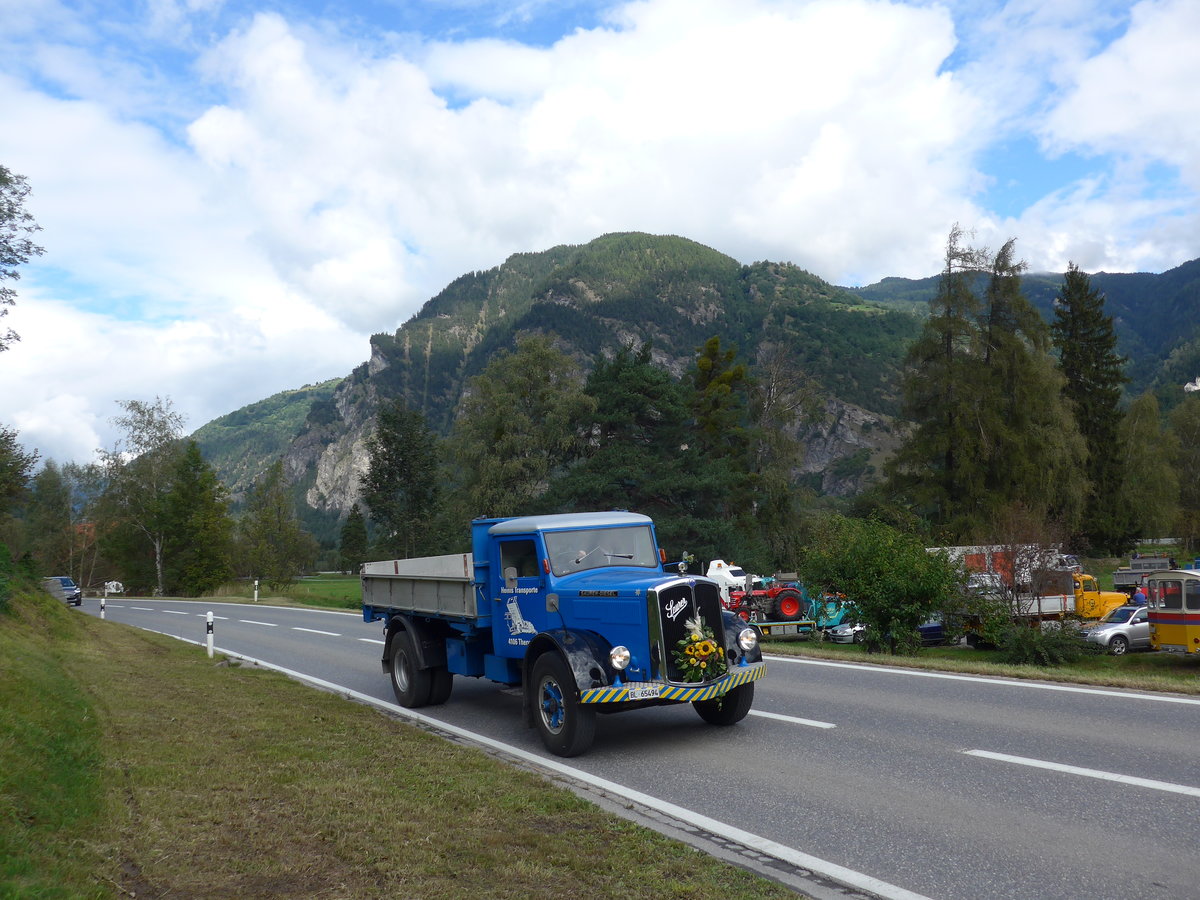 (184'958) - Heinis Transporte, Therwil - BL 65'494 - Saurer am 16. September 2017 in Cazis, B�ndner Arena