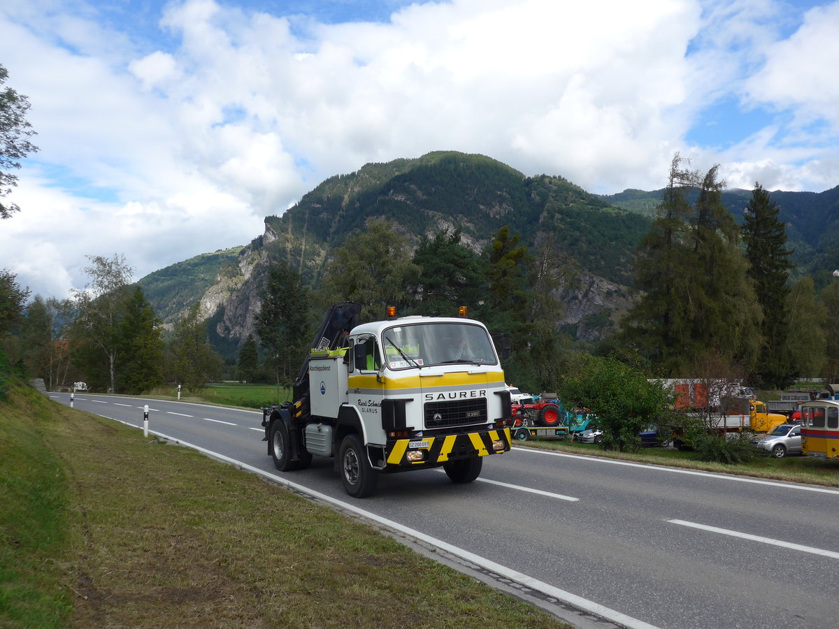 (184'963) - Schmid, Glarus - SZ 200'097 - Saurer am 16. September 2017 in Cazis, B�ndner Arena