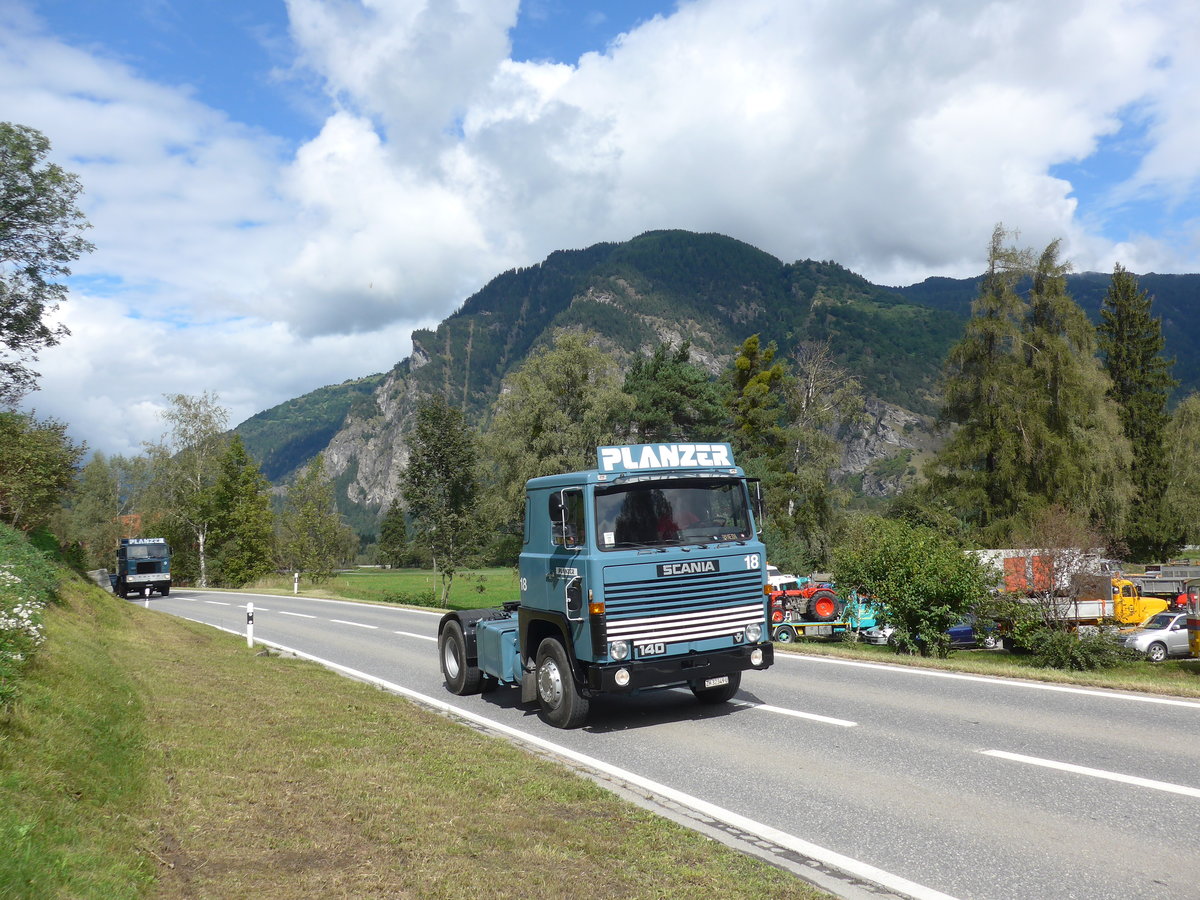 (184'968) - Planzer, Dietikon - Nr. 18/ZH 32'349 U - Scania am 16. September 2017 in Cazis, B�ndner Arena