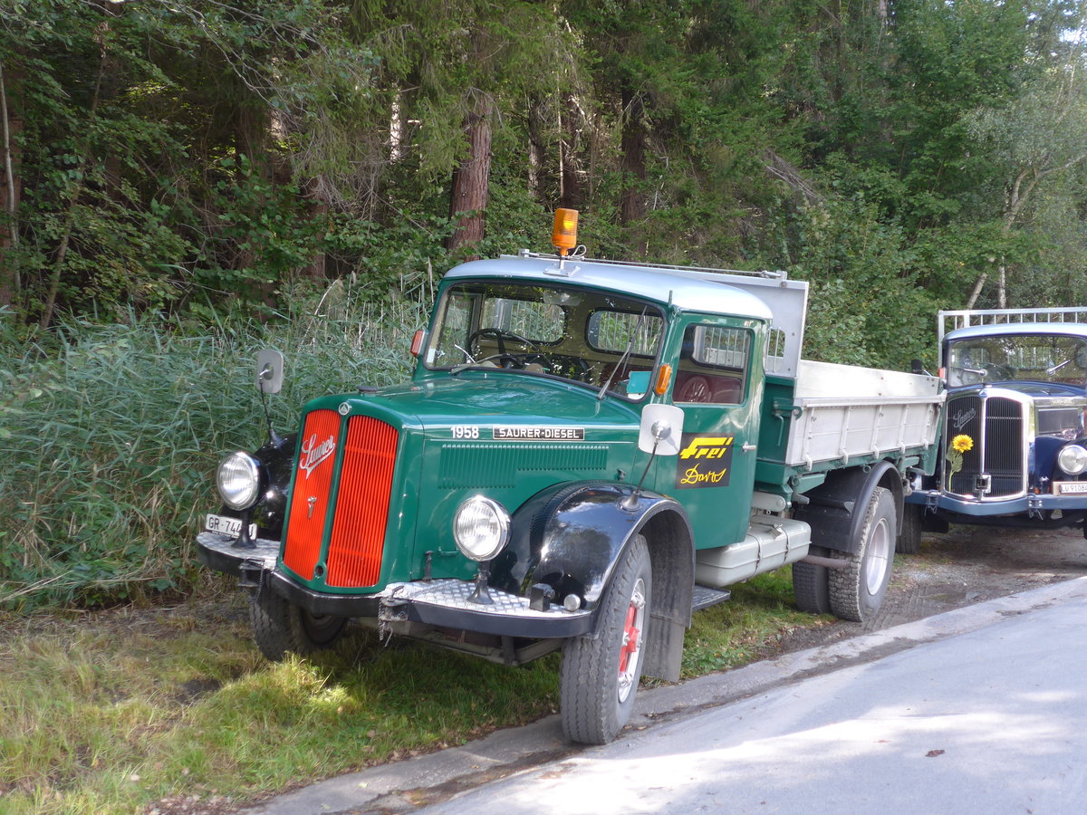 (184'978) - Frei, Davos - GR 744 U - Saurer am 16. September 2017 in Cazis, B�ndner Arena