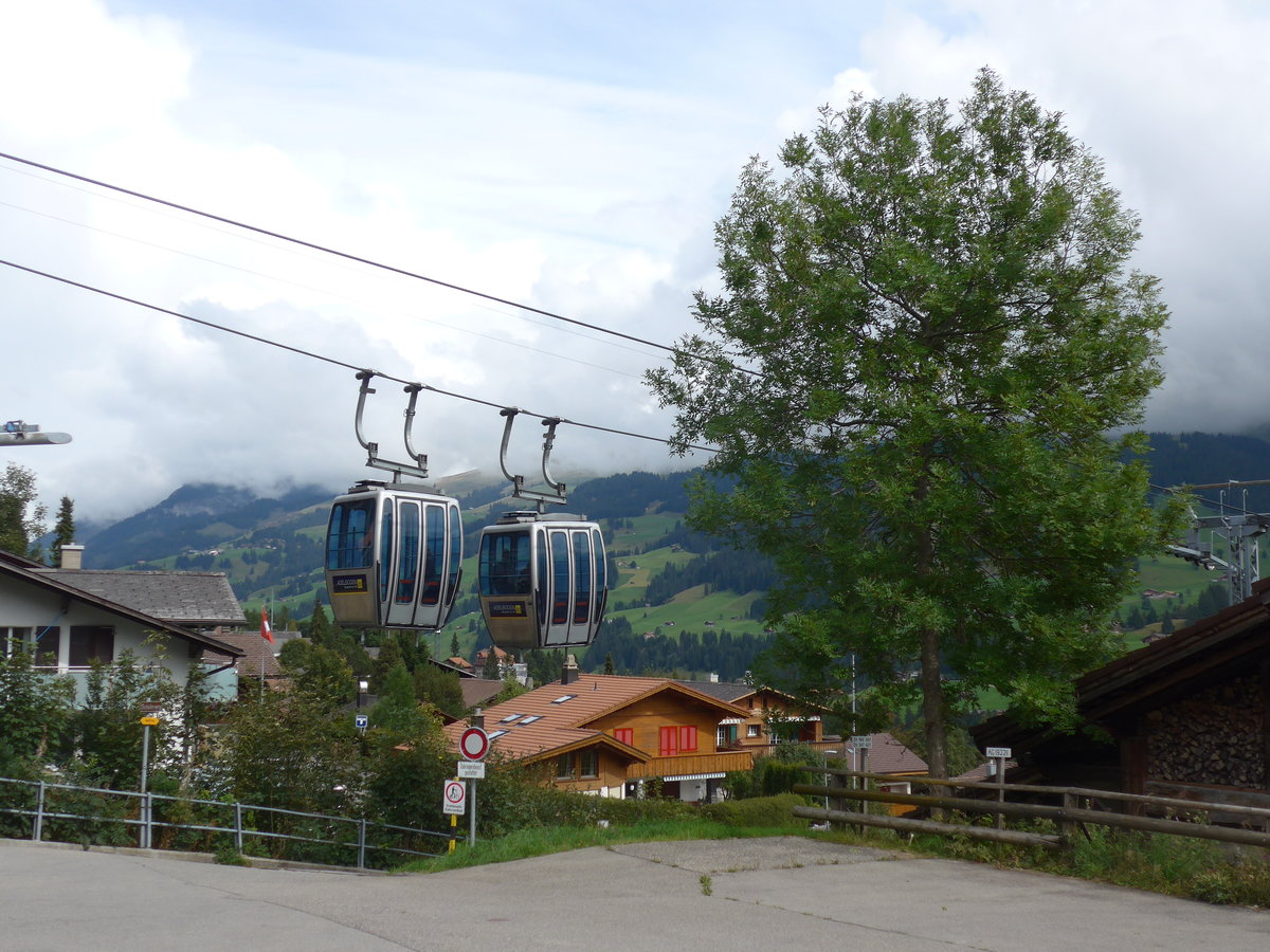 (185'091) - Dorfbahn Oey-Adelboden am 17. September 2017 in Adelboden
