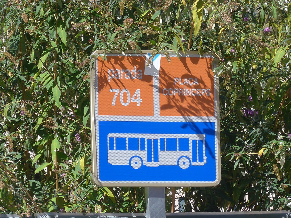 (185'503) - Bus-Haltestelle - Andorra la Vella, Pla�a Copr�nceps - am 28. September 2017