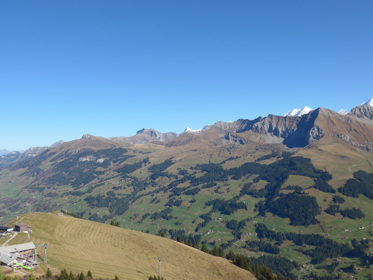 (185'845) - Blick auf Elsighorn und Bonderspitze am 15. Oktober 2017 von der Tschentenalp oberhalb Adelboden aus