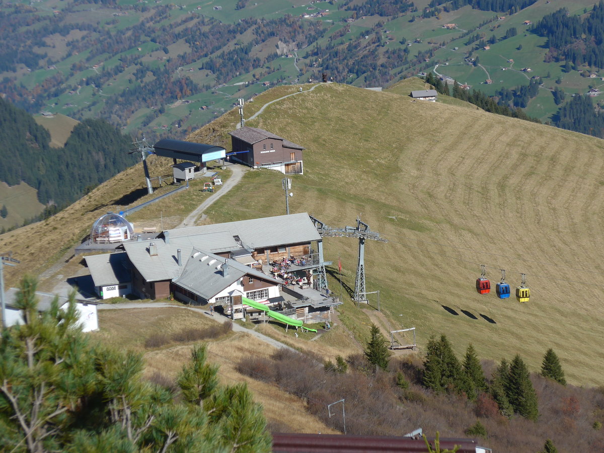 (185'849) - Bergstationen Tschenten und M�ser mit Gruppenumlaufbahn Tschenten am 15. Oktober 2017 oberhalb Adelboden