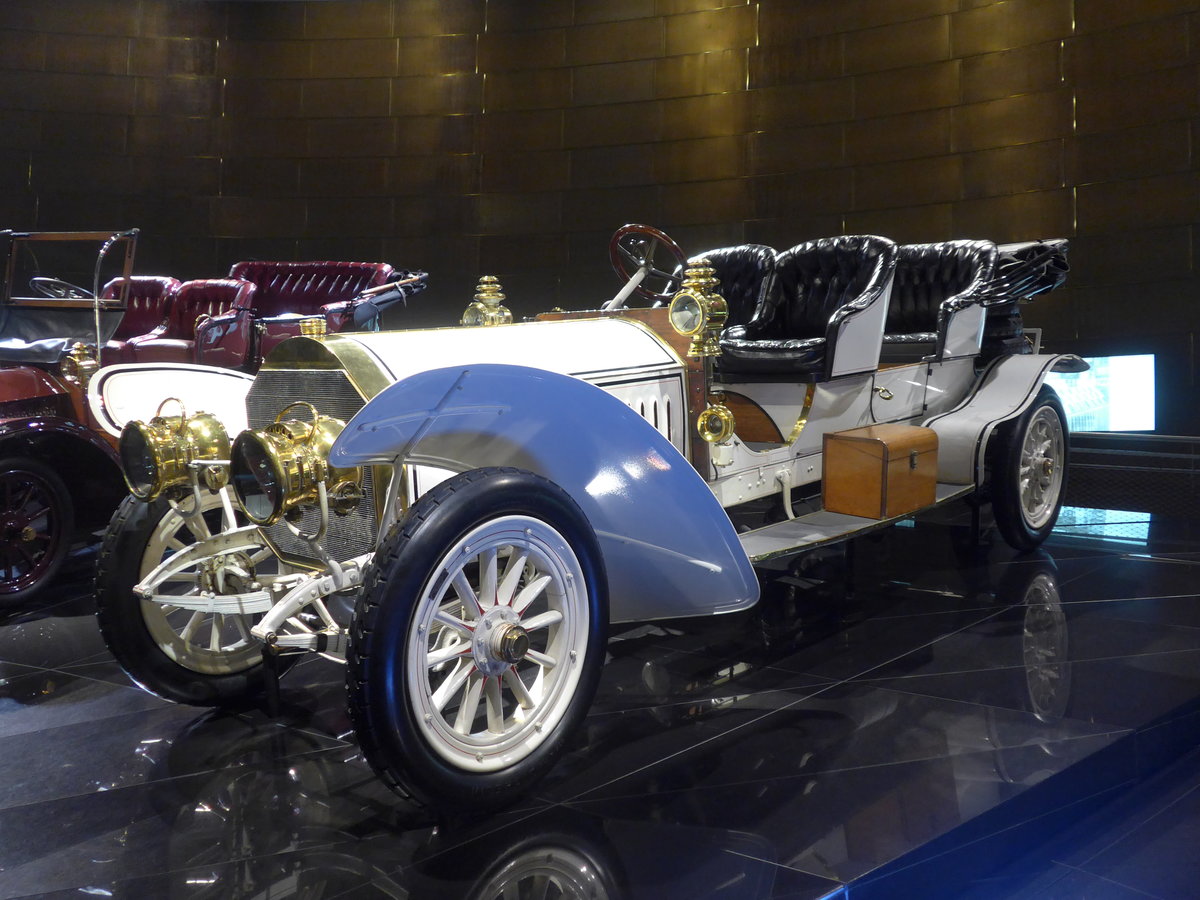 (186'328) - Mercedes 75 PS Doppelphaeton von 1908 am 12. November 2017 in Stuttgart, Mercedes-Benz Museum