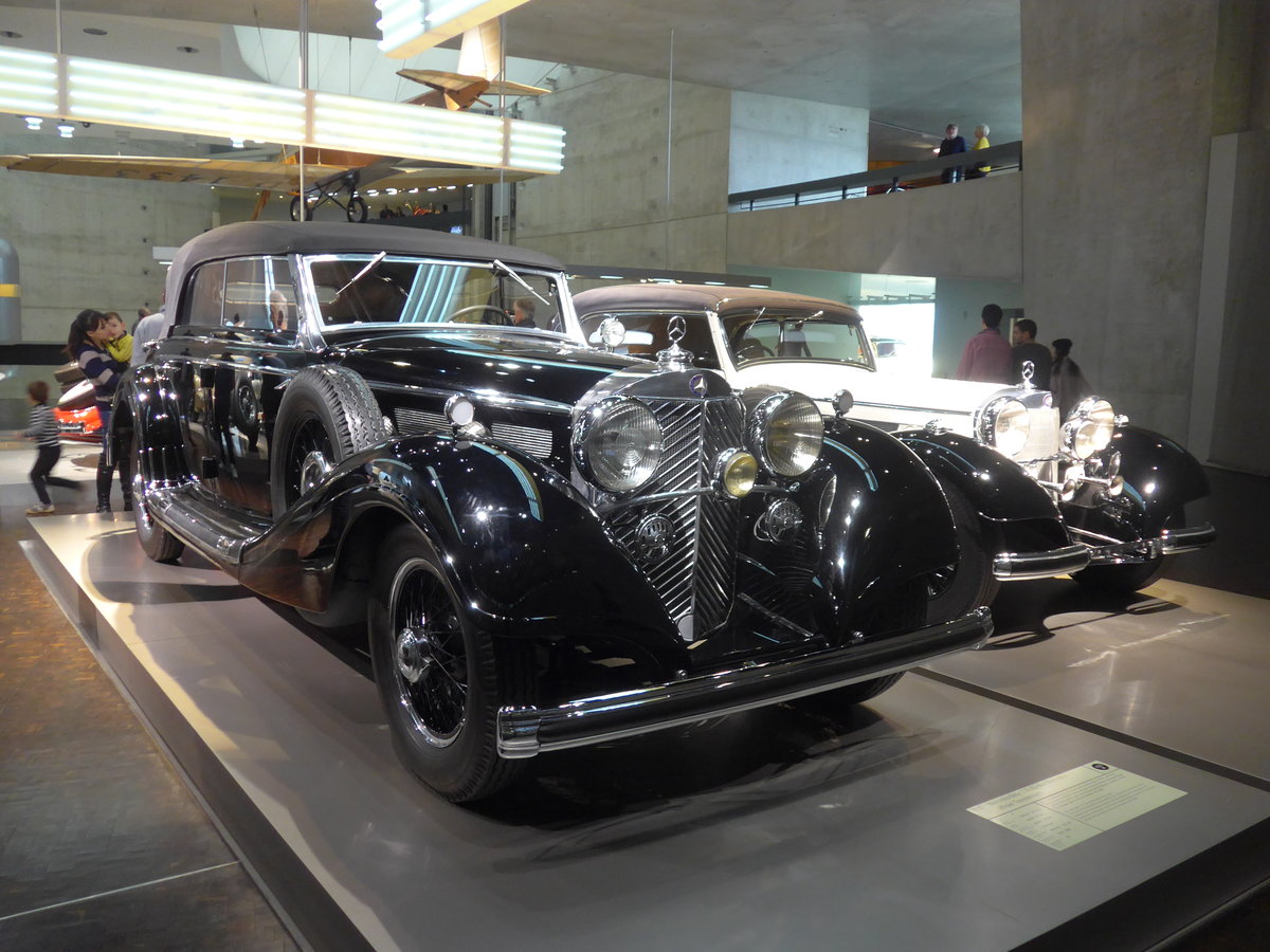 (186'337) - Mercedes-Benz 770  Grosser Mercedes  offener Tourenwagen von 1937 (Industrieller Otto Wolff) am 12. November 2017 in Stuttgart, Mercedes-Benz Museum