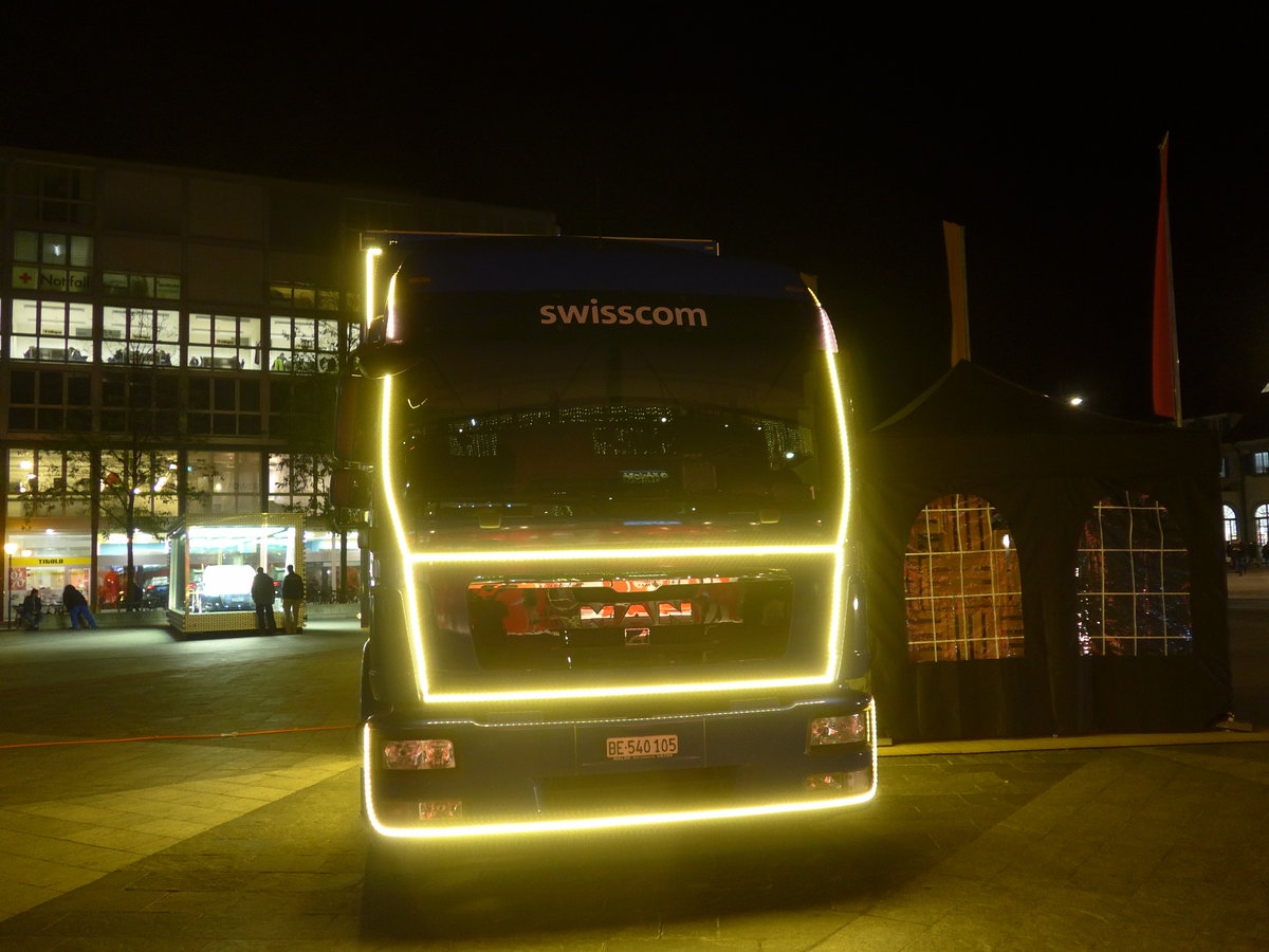 (186'740) - Swisscom - BE 540'105 - MAN am 28. November 2017 in Thun, Aarefeldplatz