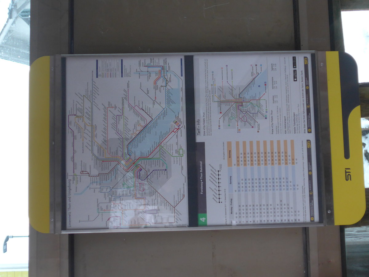 (187'021) - Fahrplaninfo  Forstweg  am 17. Dezember 2017 in Thun-Lerchenfeld