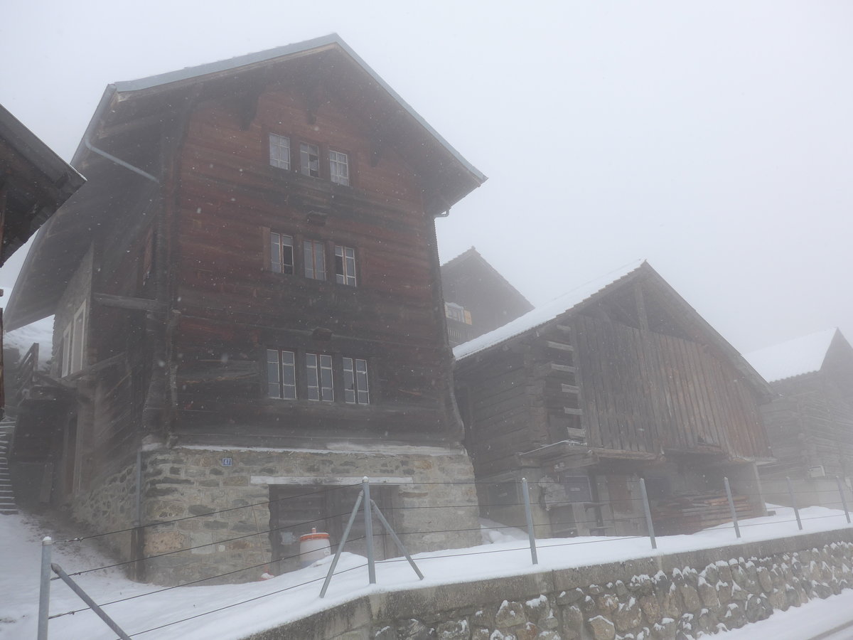 (188'412) - Haus und Scheune am 11. Februar 2018 in La Vernaz