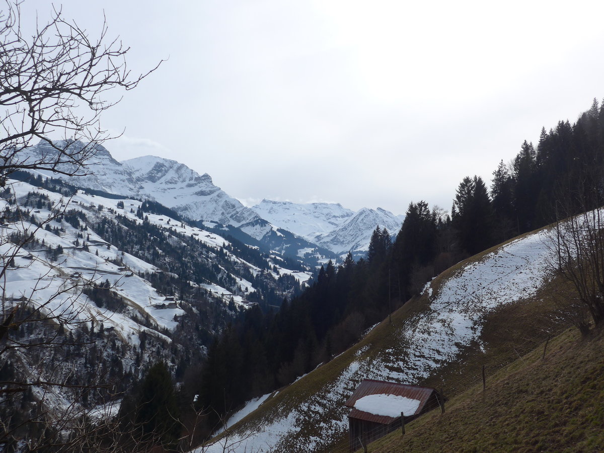 (189'093) - Blick vom Zihl-Ladholz bei Achseten aus am 5. M�rz 2018 nach Adelboden