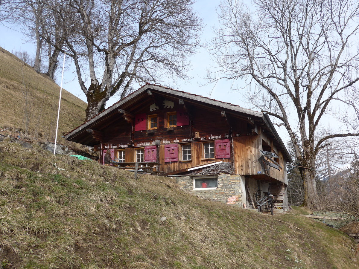 (189'098) - Das Zihl-Ladholz mit Nussbaum und Ahorn am 5. M�rz 2018 bei Achseten