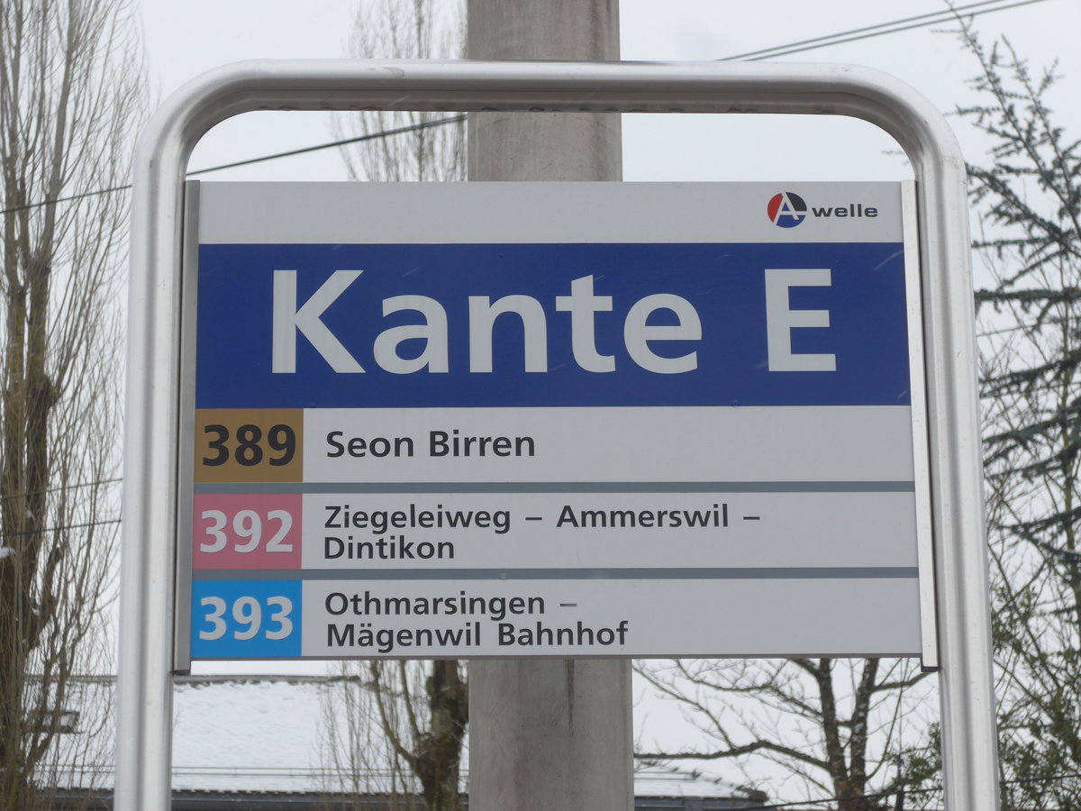 (189'534) - A-welle-Haltestelle - Lenzburg, Bahnhof - am 19. M�rz 2018
