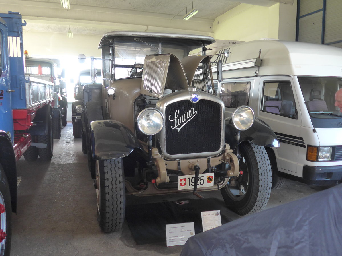 (190'057) - Lorenz, Lyssach - Saurer am 7. April 2018 in Lyssach, Museum