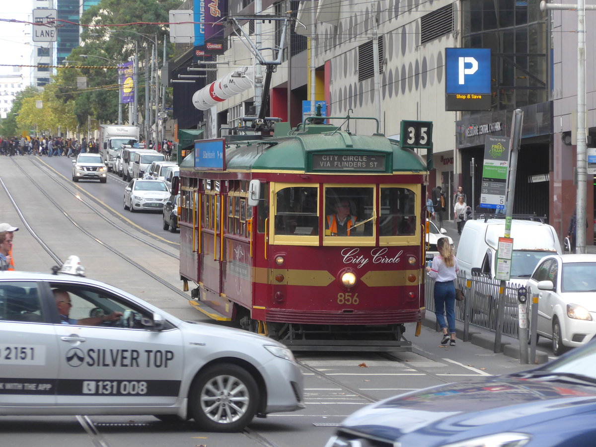 (190'187) - PTV-Tram - Nr. 856 - am 17. April 2018 in Melbourne